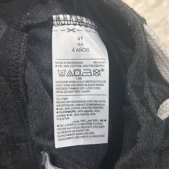 Old Navy Joggers Sweatpants in Gray and Black Dinosaur Design Size 4T - Picture 11 of 13